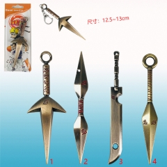 4 Styles Naruto Japanese Cartoon Character Alloy Anime Kunai 13cm