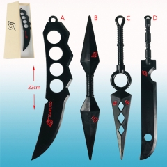 4 Styles Naruto Japanese Cartoon Character Alloy Anime Kunai 22cm