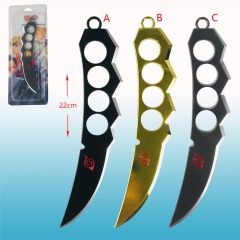 3 Colors Naruto Japanese Cartoon Character Alloy Anime Kunai 22cm
