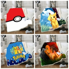 40 Styles 2 Sizes Pokemon Double Layer Anime Blanket