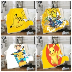 17 Styles 2 Sizes Pokemon Double Layer Anime Blanket