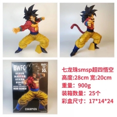 七龙珠周年smsp超四悟空 高度28cm，宽度20cm，重约900g，彩盒尺寸：17X14X24，一箱25个