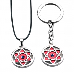 2 Styles Naruto Cosplay Cartoon Alloy Keychain Necklace