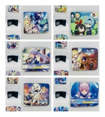 25 Styles Genshin Impact Cartoon Decorative Anime Wallet Purse
