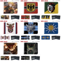 8 Styles The Battle of Tanya Cosplay Decoration Cartoon Character Anime PU Wallet Purse