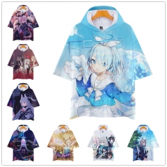 8 Styles Blue Archive Cosplay 3D Digital Print T Shirt For Adult And Children