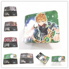 5 Styles Kingdom Hearts PU Leather Coin Purse Bifold Anime Wallet