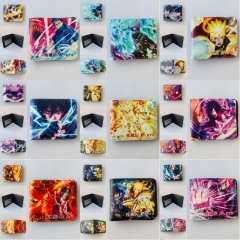 10 Styles Naruto Cartoon Pattern PU Purse Folding Anime Wallet