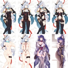4 Styles Genshin Impact Sexy Pattern Bolster Body Anime Long Pillow (50*150cm)