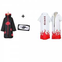 2 Style Naruto Color Printing Wind Coat Hooded Anime Coat
