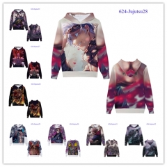 10 Styles Jujutsu Kaisen Cartoon Cosplay Anime Hooded Hoodie