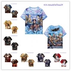 10 Styles Attack on Titan/Shingeki No Kyojin Japanese Cartoon Color Printing Cosplay Anime T-shirt