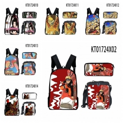 14 Styles Naruto 3D Digital Print Backpack Shoulder Bags and Pencil Bag Set