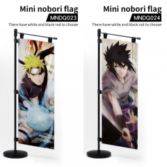 2 Styles Naruto Satin Material Decorative Anime Mini Flag