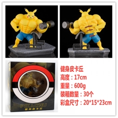 17CM GK Pokemon Muscle Pikachu Model Toy PVC Anime Figure