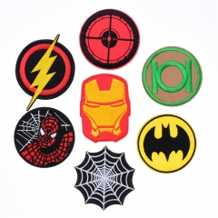 7 Styles Marvel Spider Man Batman Iron Man The Flash Decorative Cute Pattern Anime Cloth Patch