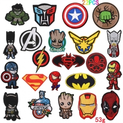 22 Styles Marvel Captain America Superman Decorative Cute Pattern Anime Cloth Patch