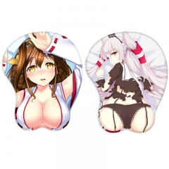 2 Styles Kantai Collection 3D Breast Sexy Mouse Pad Silicone Wrist