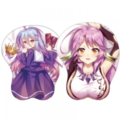 2 Styles No Game No Life 3D Breast Sexy Mouse Pad Silicone Wrist
