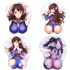 4 Styles Overwatch 3D Breast Sexy Mouse Pad Silicone Wrist