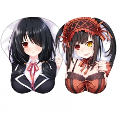 2 Styles Date A Live 3D Breast Sexy Mouse Pad Silicone Wrist