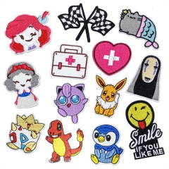 14 Styles Pokemon Pikachu Snow White Decorative Cute Pattern Anime Cloth Patch
