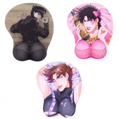 3 Styles JoJo's Bizarre Adventure 3D Breast Sexy Mouse Pad Silicone Wrist