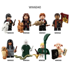 8 Styles 4.5CM Harry Potter ABS Cartoon Model Anime Miniature Building Blocks (Opp Bag)