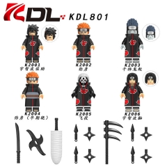 6 Styles 4.5CM Naruto ABS Cartoon Model Anime Miniature Building Blocks (Opp Bag)