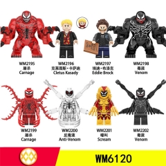 8 Styles 4.5CM Venom ABS Cartoon Model Anime Miniature Building Blocks (Opp Bag)