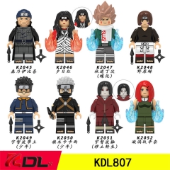 8 Styles 4.5CM Naruto ABS Cartoon Model Anime Miniature Building Blocks (Opp Bag)