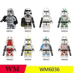 新款WM6036星战人仔暴风克隆兵外贸速卖通拼装积木