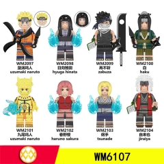 8 Styles 4.5CM Naruto ABS Cartoon Model Anime Miniature Building Blocks (Opp Bag)