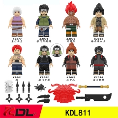 8 Styles 4.5CM Naruto ABS Cartoon Model Anime Miniature Building Blocks (Opp Bag)