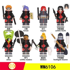 8 Styles 4.5CM Naruto ABS Cartoon Model Anime Miniature Building Blocks (Opp Bag)