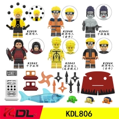 6 Styles 4.5CM Naruto ABS Cartoon Model Anime Miniature Building Blocks (Opp Bag)