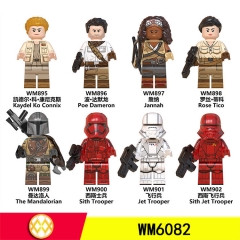 WM6082星战曼达洛人西斯飞行兵人仔儿童拼装积木玩具外贸