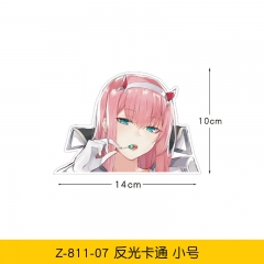二次元国家队JDM汽车贴纸反光后窗油箱盖电动车电脑贴纸
