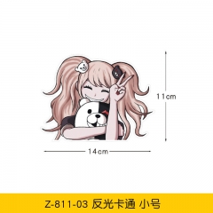 二次元绝望少女JDM汽车贴纸反光后窗油箱盖电动车电脑贴纸