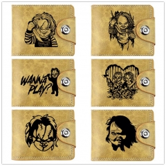 6 Styles Child's Play Cosplay Decoration Cartoon Character Anime PU Wallet Purse