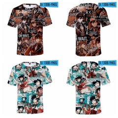 9 Styles Genshin Impact Cosplay 3D Digital Print Anime T-shirt
