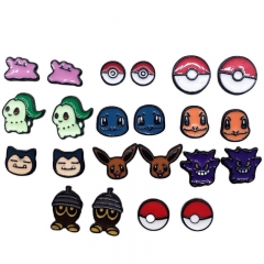 13 Styles Pokemon University Cartoon Character Cute Decorative Anime Alloy Resin Earring