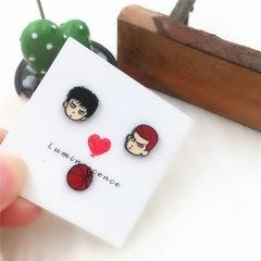 Slam Dunk Cartoon Character Cute Decorative Anime Alloy Resin Earring