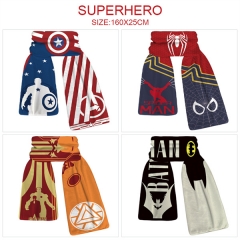 8 Styles Superhero Cartoon Anime Plush Scarf (25*160CM)