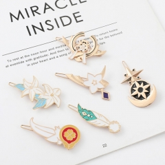 6 Styles Genshin Impact Cute Cartoon Alloy Hair Clip