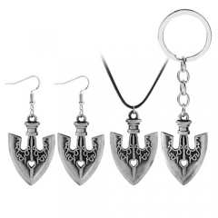 6 Styles JoJo's Bizarre Adventure Cosplay Cartoon Alloy Necklace Earring Keychain