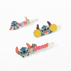 3 Styles Lilo & Stitch Cute Cartoon Alloy Hair Clip