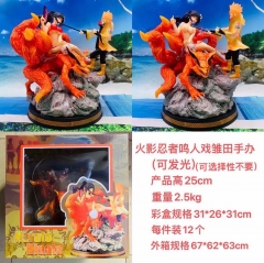 火影忍者GK鸣人戏雏田 手办 产品高25cm 重量2.5kg 彩盒规格31X26X31cm 每件装12个