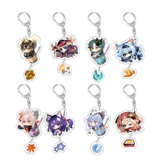 25 Styles  Genshin Impact Anime Acrylic Keychain