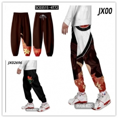 3 Styles Genshin Impact Cosplay 3D Digital Print Anime Thin Pants